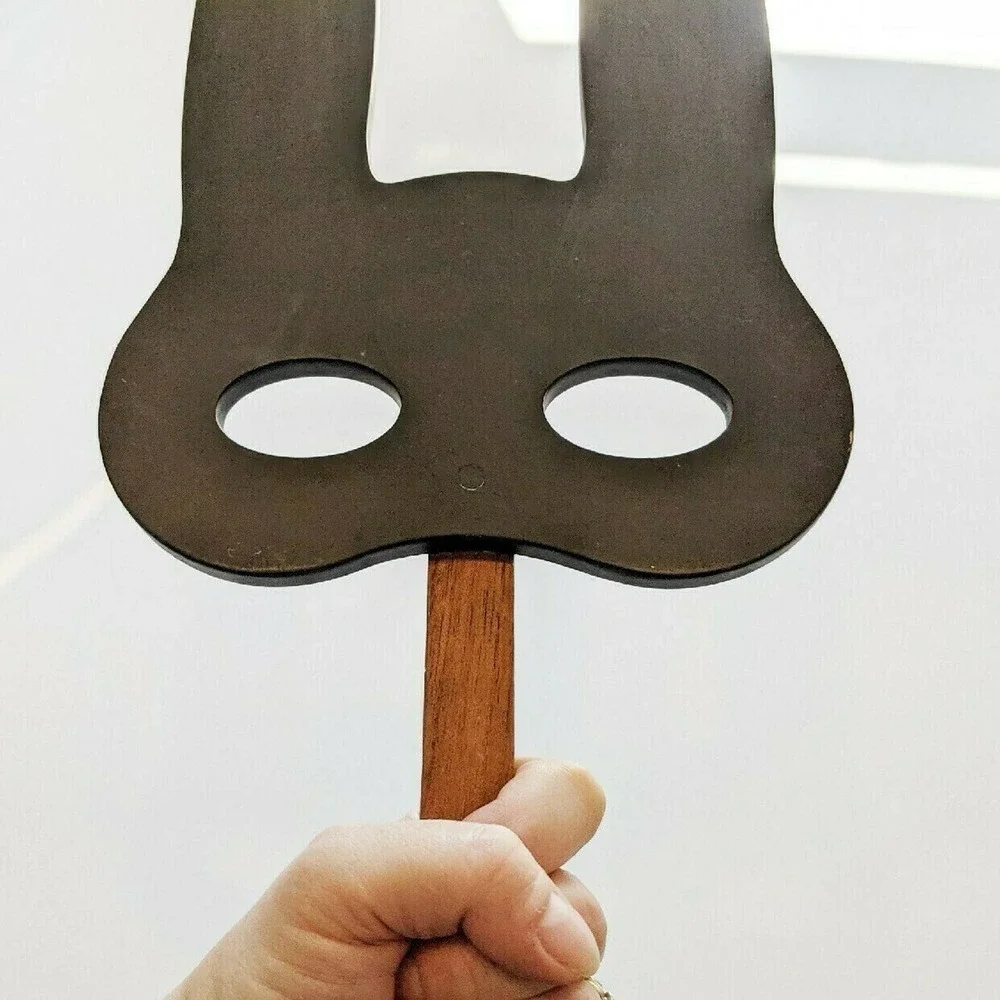 Wooden Chalk Mask, Bunny Character Waldorf Montessori Play Preschool